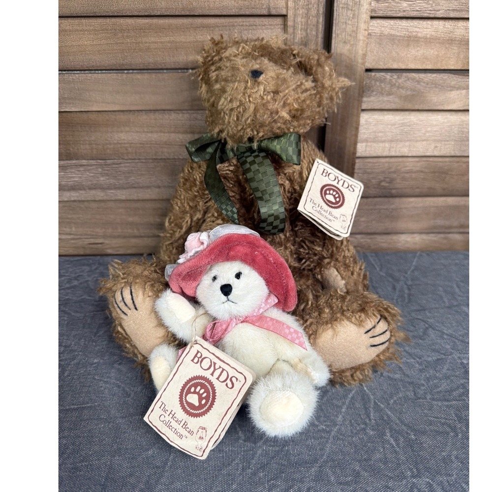 Boyds Bears Plush Toy Gomer Q Beanster Margo Dubeary Brown Cream NEW